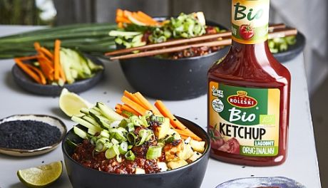 Koreańskie tofu z jaśminowym ryżem, sosem